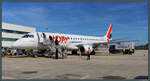 air-france-hop/764986/embraer-190-f-hbla-der-regionalfluggesellschaft-air Embraer 190 F-HBLA der Regionalfluggesellschaft Air France Hop auf dem Flughafen Charles de Gaulle in Paris beim Boarding. (30.03.2017)