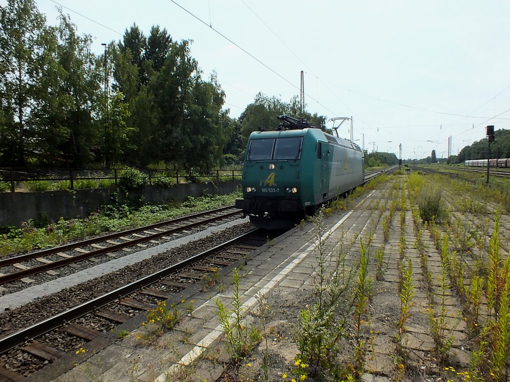 185 533 (91 80 6185 533-7 D-CTD), laut Aufschrift von r4c, tats�chlich bei Captrain eingestellt und bei der ITL im Einsatz, durchf�hrt am 16.7.13 Gladbeck-West.