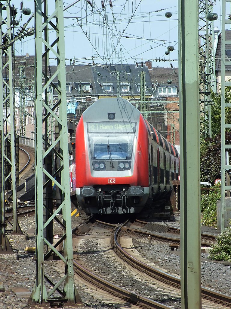Nachschuss auf einen RE1 -> Hamm (Westfalen). 3.8.13, D�sseldorf.