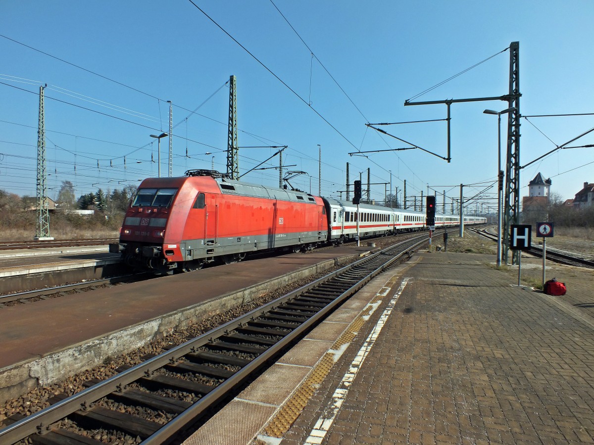 101 136 durchf�hrt am 13.3.14 mit einem Intercity Weimar.