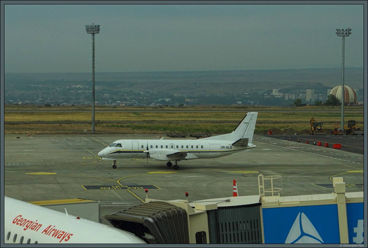 Saab 340B UR-ALG der AeroJet Aircompany am 20.09.2019 auf dem Flughafen Tiflis.