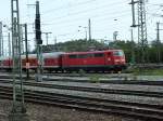 111 164 f�hrt am 3.8.13 mit ihrem Regionalzug in die Abstellung des Stuttgarter Hauptbahnhofes.