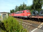 In dem von 155 017 gef�hrten G�terzug lief 140 569 am 16.7.13 kalt mit.