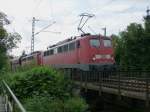 140 850 und eine weitere 140 auf der D�sselbr�cke in Eller, 14.8.15.