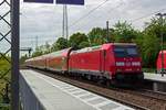 Im Mai 2019 waren noch �berwiegend Doppelstockgarnituren der DB auf der Linie RE 5 unterwegs.