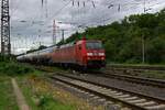 Mit einigen Kesselwagen im Anhang f�hrt 152 091 am 31.07.23 in Gremberg ein.