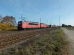 155 175 hat am 22.10.13 neben ihrem G�terzug auch 233 478 am Haken.