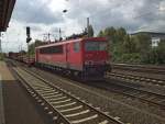 155 118 verl�sst am 22.08.2014 den Hammer G�terbahnhof.