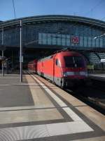 182 009 f�hrt am 31.10.13 mit dem RE1, der an diesem Tag wegen Bauarbeiten in Berlin-Ostbahnhof endete aus dem Berliner Hauptbahnhof aus.