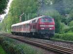 218 493 verl�sst mit einer Regionalbahn nach Augsburg Lindau.