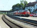 218 419 und 433 erreichen am 23.7.13 mit EC 196 (M�nchen-Z�rich) Lindau Hauptbahnhof.