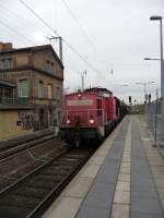 298 308 durchf�hrt am 1.11.13 mit einem �bergabezug den Bahnhof Michendorf bei Seddin.