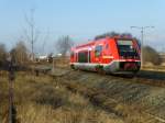 DB-Walfisch 641 023 verl�sst Erfurt-Nord am 7.1.15 gen Norden.