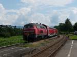 218 438 durchf�hrt am 29.07.2011 den Bahnhof Nonnenhorn am Bodensee.
