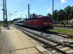 181 214  Mosel  f�hrt am 31.7.13 mit einem Intercity nach Z�rich in Singen ein.