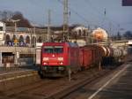 185 305 durchf�hrt mit einem G�terzug Wuppertal-Oberbarmen 20.02.2010