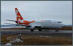 Die 42 Jahre alte 737-275C C-GOPW der Air Inuit am 14.10.2022 in Kuujjuaq.