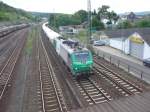 Das Frettchen 437002 der SNCF verl�sst am 19.08.2010 Linz (Rhein) in Richtung Norden.