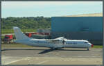 Recht farblos pr�sentiert sich die ATR 72-500 SE-MDC der DAT, die am 30.04.2026 zwischen Edinburgh und Southampton pendelte.