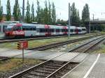 4024 089 stammt urspr�nglich von der S-Bahn Tirol. Irgendwann hat es ihn dann nach Vorarlberg verschlagen, wo man ihn bislang noch nicht von seiner Werbung f�r  Kitz-Ski  befreit hat. Bregenz, 23.7.13