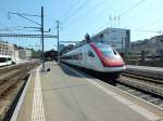 RABe 500 002 verl�sst am 23.7.13 den  Bahnhof St.Gallen.