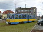 KT4D Nr. 305 in den Farben der Gothaer Straßenbahn in der Bahnhofswendeschleife, 11.2.16.